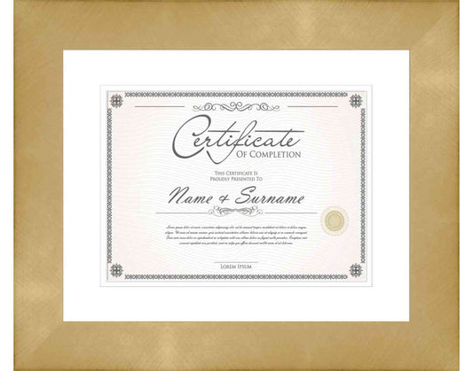 gold Frame for Certificates & Diplomas