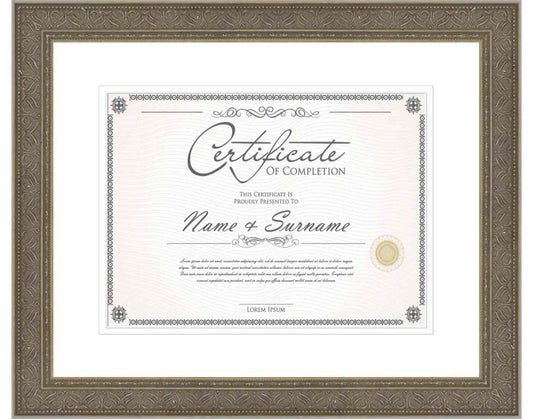 silver Frame for Certificates & Diplomas