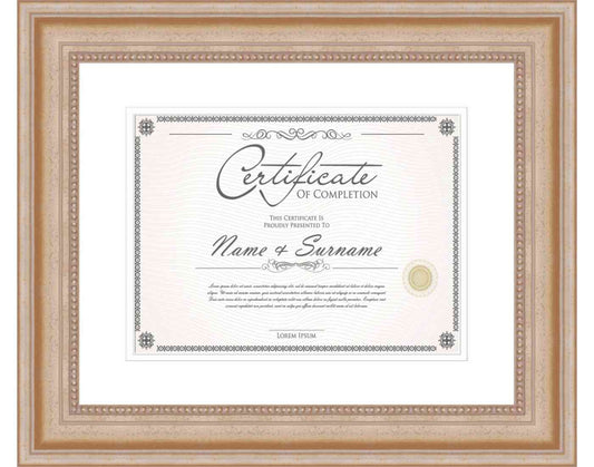 silver Frame for Certificates & Diplomas