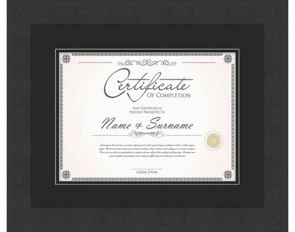 black Frame for Certificates & Diplomas
