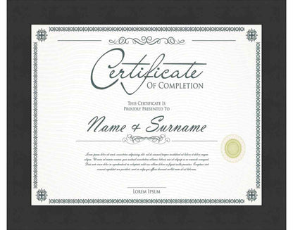 black Frame for Certificates & Diplomas