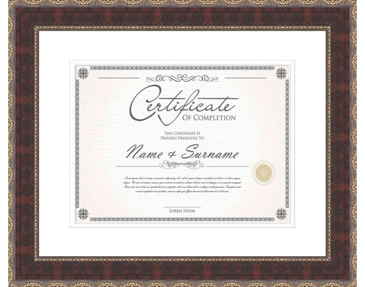 cherry Frame for Certificates & Diplomas