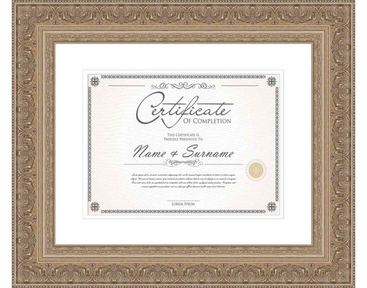silver Frame for Certificates & Diplomas