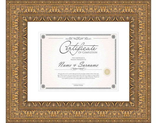 gold Frame for Certificates & Diplomas