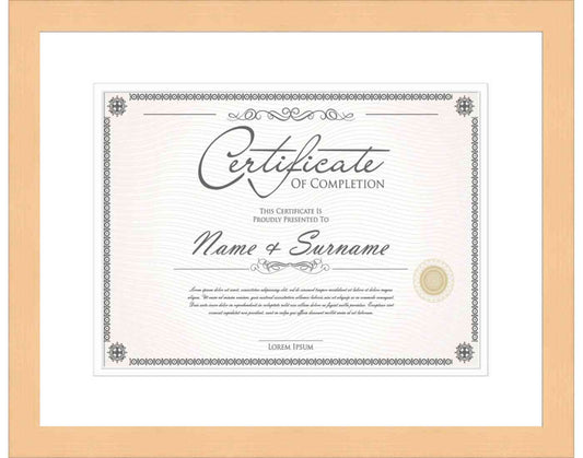 natural Frame for Certificates & Diplomas