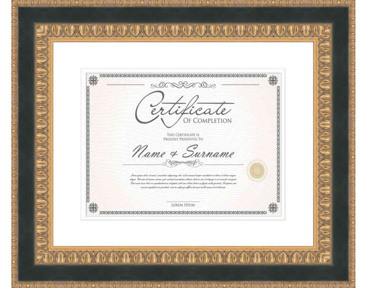 gold Frame for Certificates & Diplomas