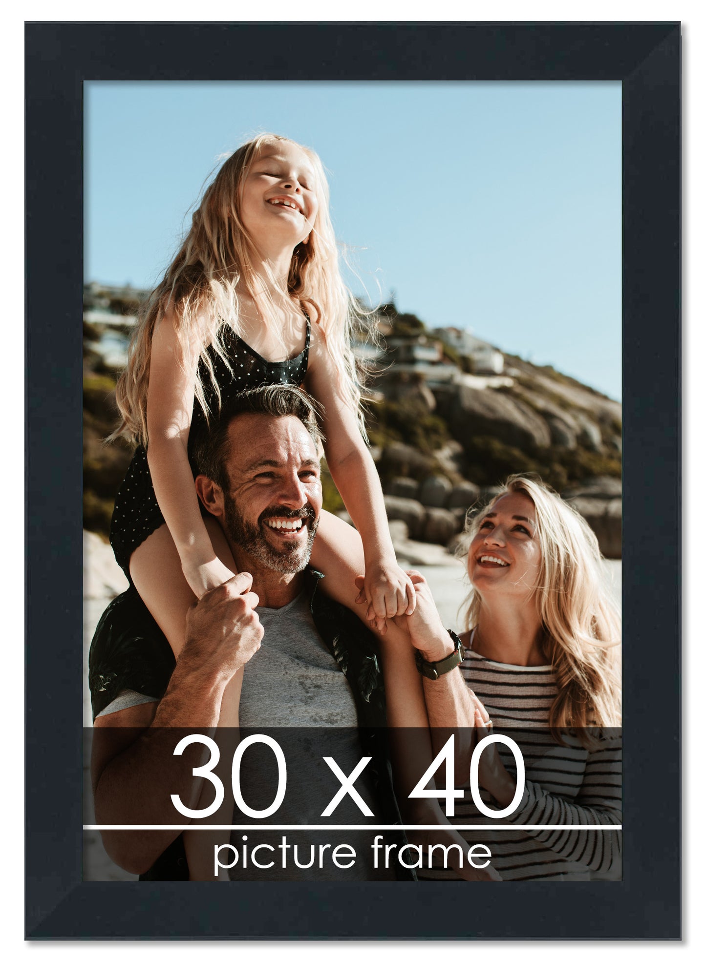 Contemporary Black Wood Picture Frame