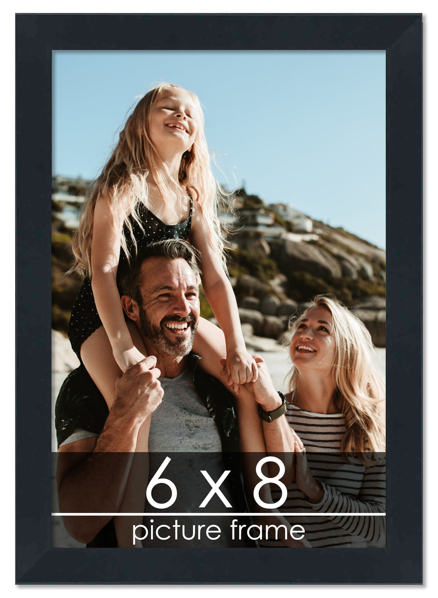 Contemporary Black Wood Picture Frame