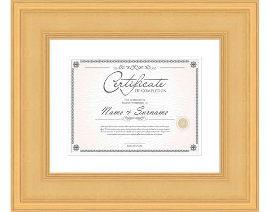 gold Frame for Certificates & Diplomas