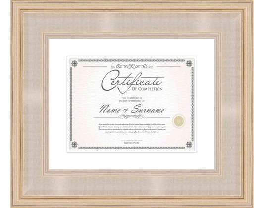 silver Frame for Certificates & Diplomas