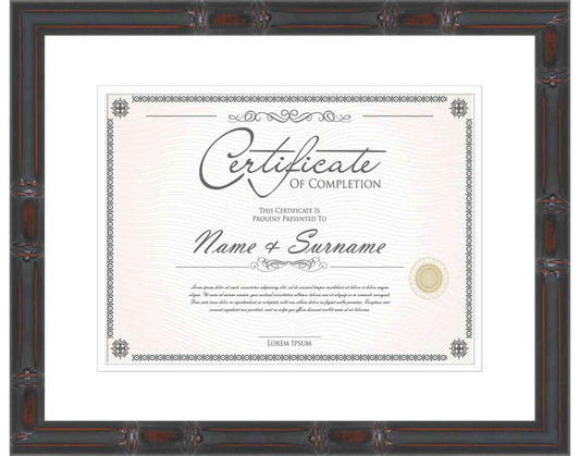 walnut Frame for Certificates & Diplomas