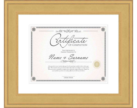 gold Frame for Certificates & Diplomas