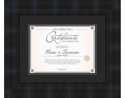 black Frame for Certificates & Diplomas