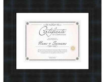 black Frame for Certificates & Diplomas
