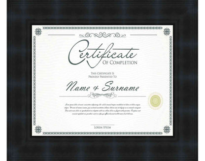 black Frame for Certificates & Diplomas