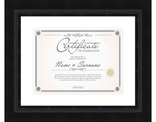 black Frame for Certificates & Diplomas