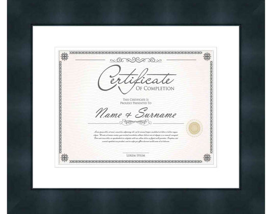 black Frame for Certificates & Diplomas
