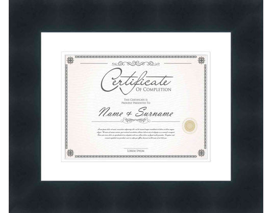 black Frame for Certificates & Diplomas