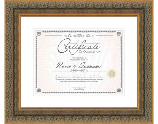 gold Frame for Certificates & Diplomas