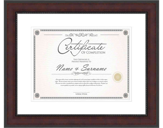 mahogany Frame for Certificates & Diplomas