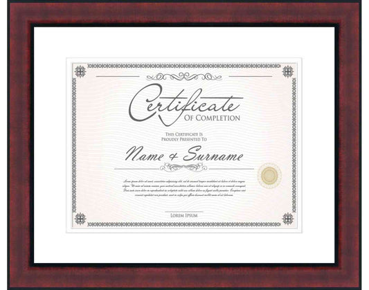 mahogany Frame for Certificates & Diplomas