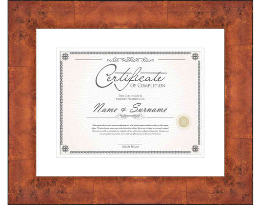 honey pecan Frame for Certificates & Diplomas