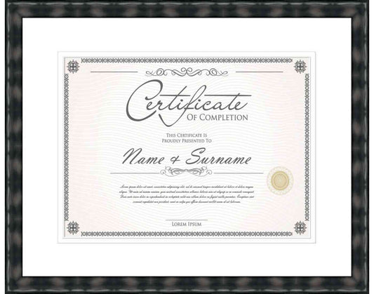black Frame for Certificates & Diplomas
