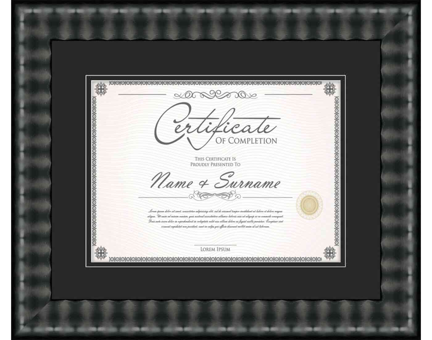 black Frame for Certificates & Diplomas