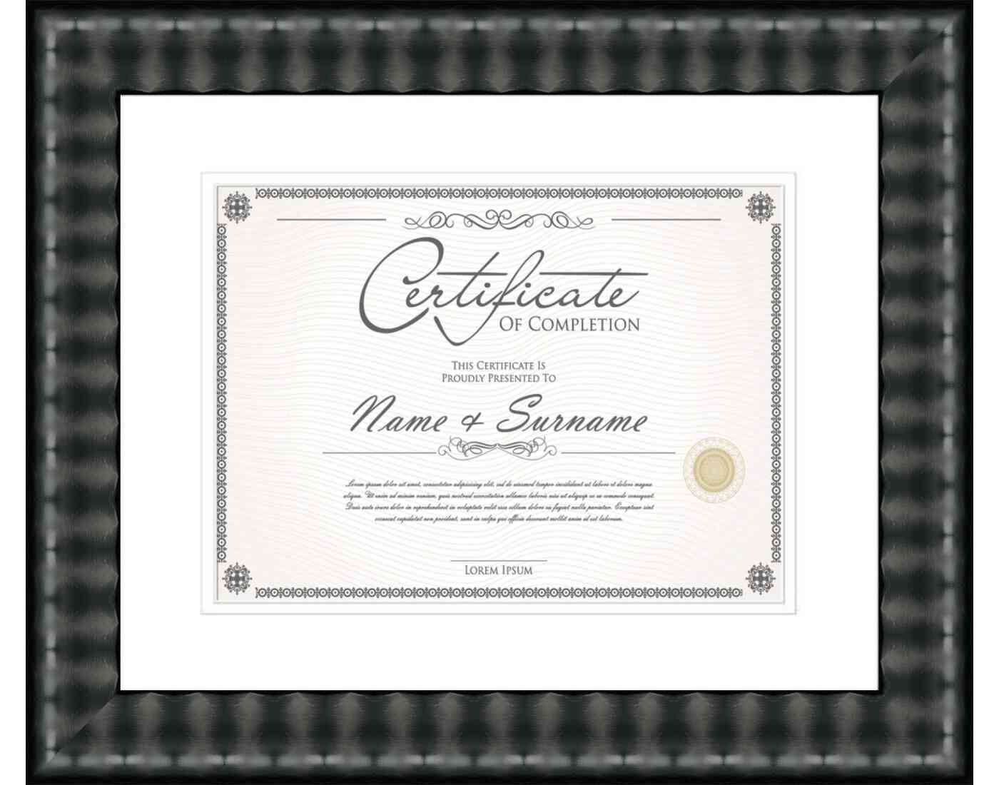 black Frame for Certificates & Diplomas