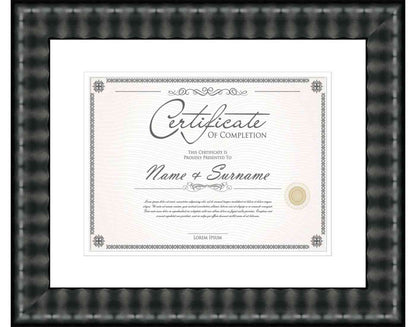 black Frame for Certificates & Diplomas
