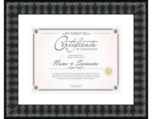 black Frame for Certificates & Diplomas