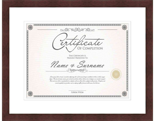 mahogany Frame for Certificates & Diplomas