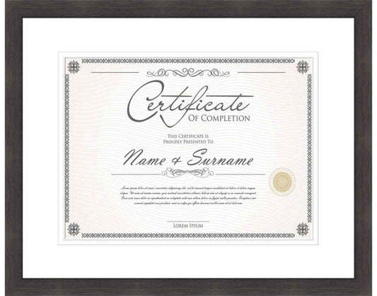 black Frame for Certificates & Diplomas