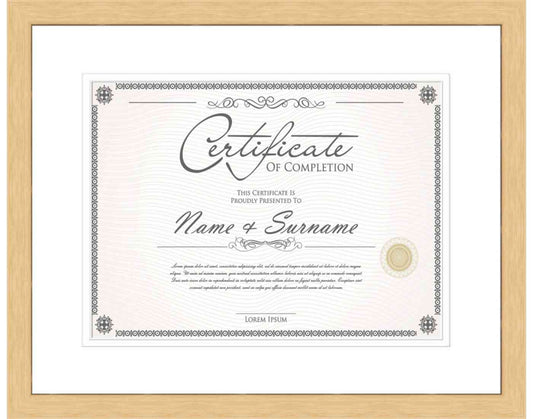 natural Frame for Certificates & Diplomas