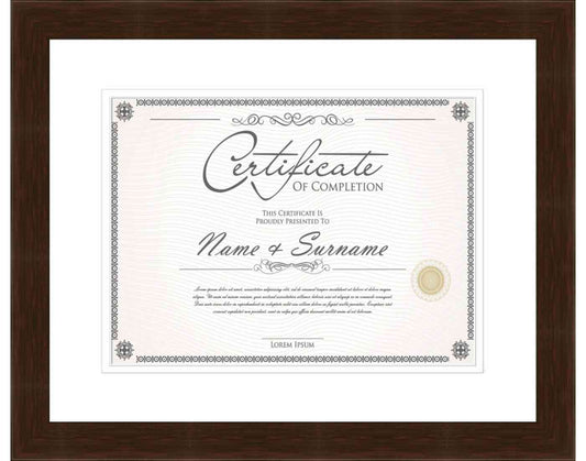 mahogany Frame for Certificates & Diplomas