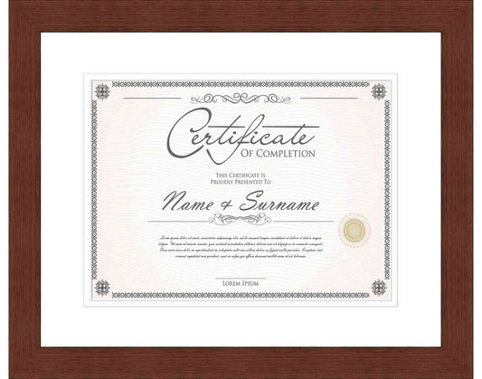 cherry Frame for Certificates & Diplomas