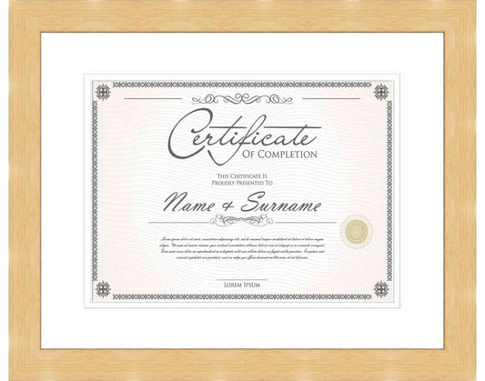 natural Frame for Certificates & Diplomas