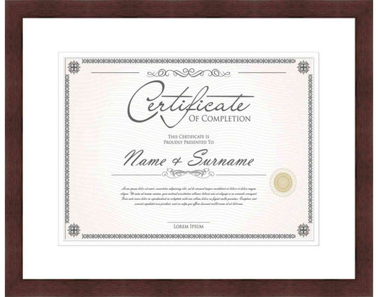 mahogany Frame for Certificates & Diplomas