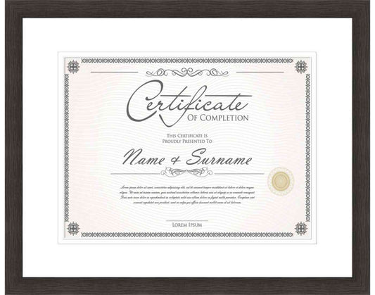 black Frame for Certificates & Diplomas