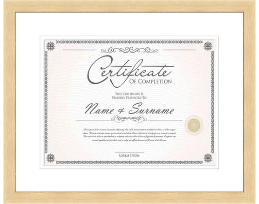 natural Frame for Certificates & Diplomas