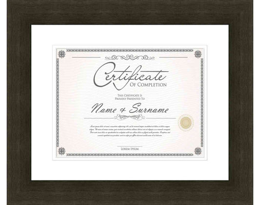 black Frame for Certificates & Diplomas