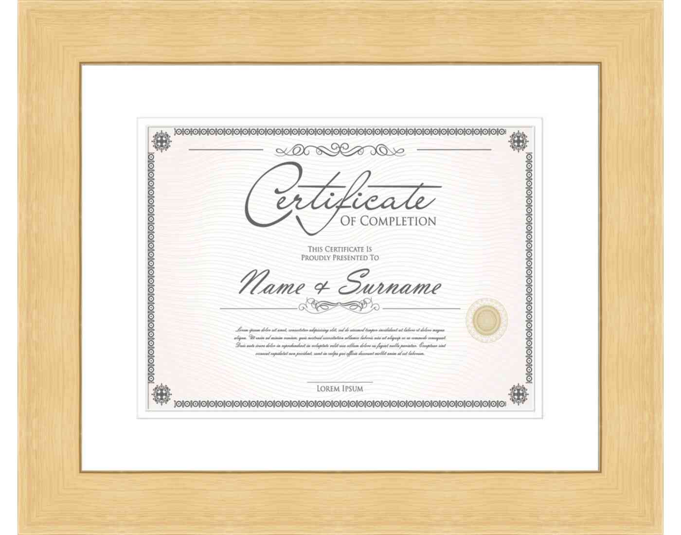 natural Frame for Certificates & Diplomas