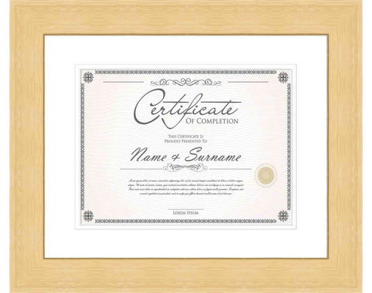 natural Frame for Certificates & Diplomas