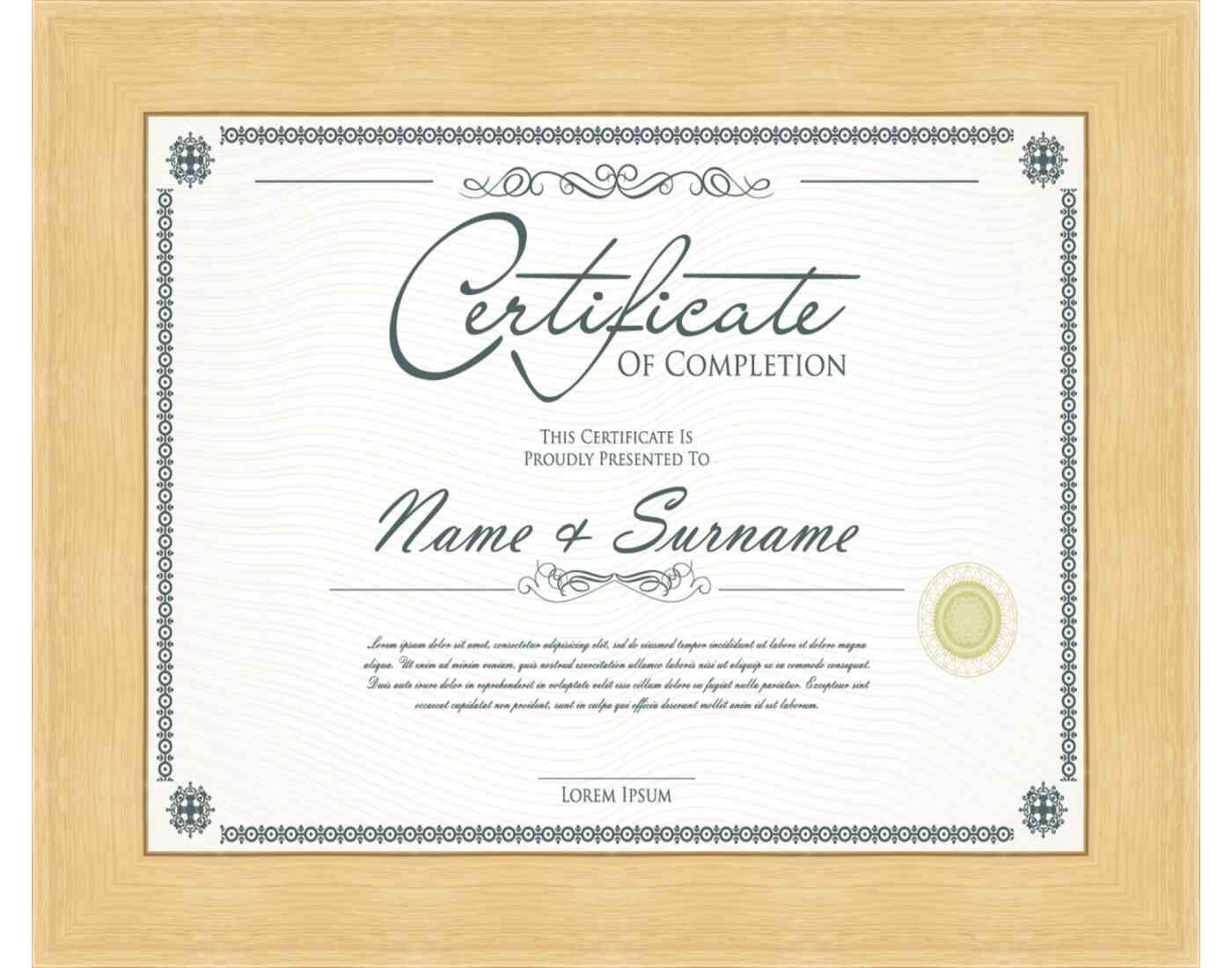 natural Frame for Certificates & Diplomas