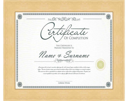 natural Frame for Certificates & Diplomas