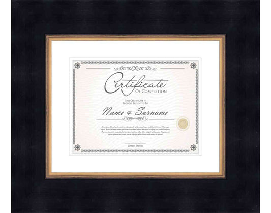 black Frame for Certificates & Diplomas