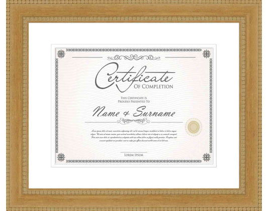 antique gold Frame for Certificates & Diplomas