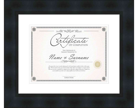 black Frame for Certificates & Diplomas