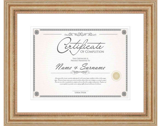 silver Frame for Certificates & Diplomas