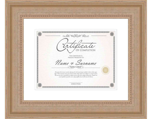 silver Frame for Certificates & Diplomas